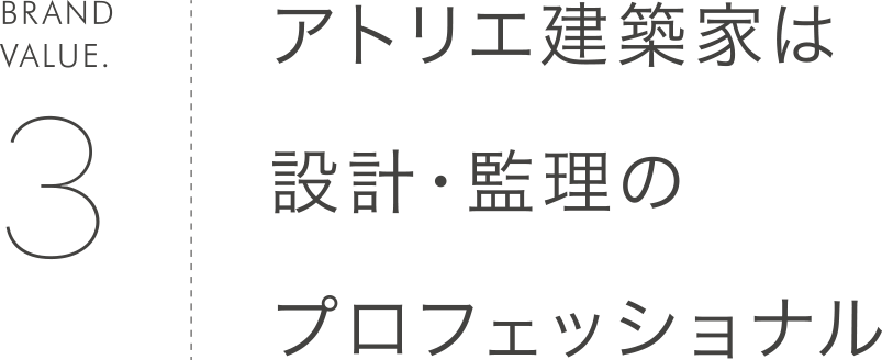 アトリエ建築家は設計・監理のプロフェッショナル